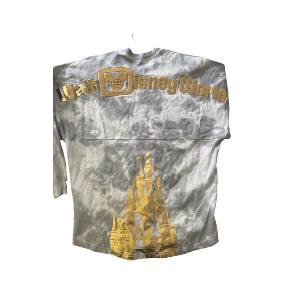 Disney Grey Sweatshirt with Metallic Gold Castle Graphic